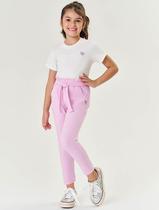 Calça Infantil Menina Com Laço Lilás Mundo Cinti Calça Infantil Menina Com Laço Lilás Mundo Cinti