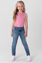 Calça infantil menina em jeans Brandili