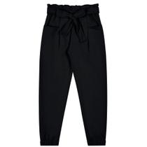 Calça Infantil Menina Inverno Moletinho Ring Preto - Angerô Calça Infantil Menina Inverno Moletinho Ring Preto - Angerô