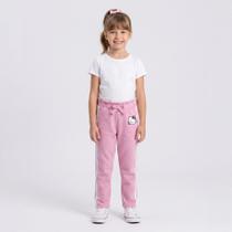 Calça Infantil Menina Moletom Hello Kitty Flare Calça Infantil Menina Moletom Hello Kitty Flare