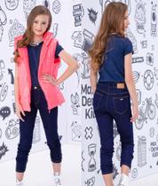 Calça Infantil Menina Skinny Médio Max Denim Kids Tam 04 ao 16 - Ref 9340