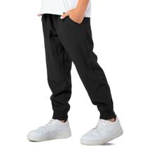 Calça Infantil Menino Escolar Microfibra Stretch Preta