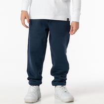 Calça Infantil Menino Moletinho Básica Lisa Inverno Marinho