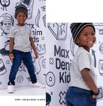 Calça Infantil Menino Slim Kids Max Denim Kids Tam 02 ao 08 - Ref 8394 Calça Infantil Menino Slim Kids Max Denim Kids Tam 02 ao 08 - Ref 8394