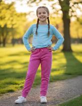 Calça Infantil Tamanho 10 Menina Moletom Pitiska Inverno