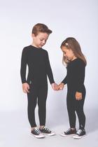 Calça Infantil Térmica Preta Warm Lupo Kids, 73000-001,Unissex. Calça Infantil Térmica Preta Warm Lupo Kids, 73000-001,Unissex.