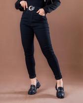Calça jeans acetinado preta Calça jeans acetinado preta