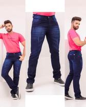 Calça jeans adulto masculino com elastano com lavagem média masculino adulto tamanho 40