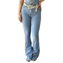 Calça Jeans Azul Feminina Delavê Clara Básica Moda Country Texas Ranch Jeans Loja e Fábrica Oficial