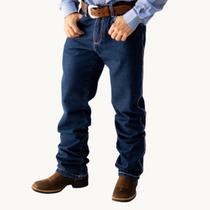 Calça Jeans Azul Masculina Country Cowboy Modelo Americana Barra Reta Acabamento Premium