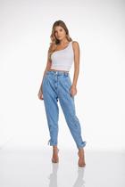 Calça Jeans Baggy Feminina Cintura Alta Osmoze Azul