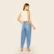 Calça Jeans Baggy Feminina Weg Leg Básica Tendência Y2K Mom
