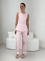 Calça jeans balloon feminina off white - le rose