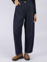 Calça Jeans Barrel Pregas Autentique Feminina AZUL Calça Jeans Barrel Pregas Autentique Feminina AZUL