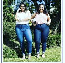Calca jeans basica skinny plusize