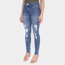 Calça Jeans Biotipo Skinny Desfiada Feminina