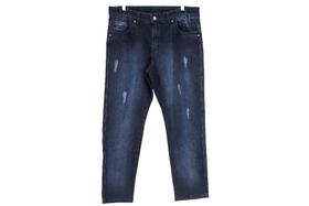 Calça Jeans Bivik Extra Grande Rasgada Azul - Masculino