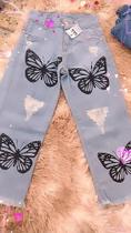 Calça Jeans Borboleta Infantil