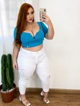 Calça Jeans Branca com Destroyer