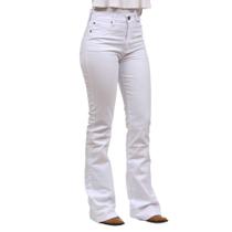 Calça Jeans Branca Flare Feminina com Elastano Wrangler 36305