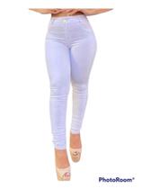 Calça Jeans Branca Nefc Jeans Cintura Alta Feminino Hot Pants