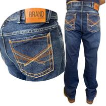 Calça Jeans Brand Western Bordado Laranja Calça Jeans Brand Western Bordado Laranja