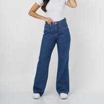 Calça jeans, calça jeans wide leg, calça wide leg, calça de shopping, calça jeans feminina, calça de cintura alta, calça - Vizzy Jeans