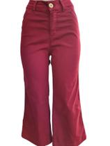 Calça Jeans Capri Pantacourt Colorida C/Laycra Cintura Alta Muito Mais Jeans 362 Calça Jeans Capri Pantacourt Colorida C/Laycra Cintura Alta Muito Mais Jeans 362