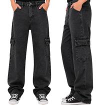 Calça jeans cargo 2 bolsos laterais marmorizada masculina tendencia regulagem interna10 ao 16 Calça jeans cargo 2 bolsos laterais marmorizada masculina tendencia regulagem interna10 ao 16