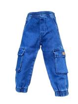Calça Jeans Cargo Infantil Menino Jogger Lessa kids B9003