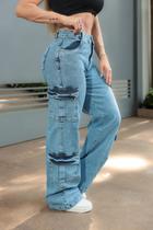 Calça Jeans Cargo Isaura 46 Calça Jeans Cargo Isaura 46