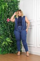 Calça Jeans Cargo Skinny Plus Size - Body Positive