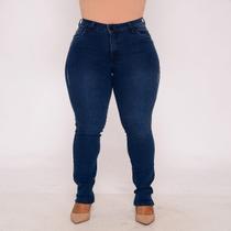 Calça Jeans Cigarrete Feminina Skinny Cintura Alta Bolsos
