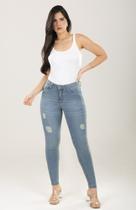 Calça jeans cigarrete filigrana bolso magic alepo