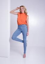 Calça jeans clara fit for me 90% elasticidade lunender 20966