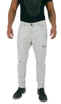 Calça Jeans Clara Masculina Com Elastano - Premium - Rasgada - Skinny