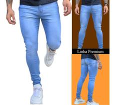Calça Jeans Clara Masculina Slim Elastano Premium