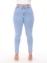 Calça jeans clara puida moda classica feminina marmorizado - SSJEANS