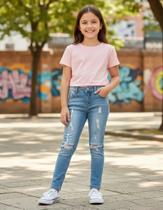 Calça Jeans Claro Desfiado Bebelândia Calça Jeans Claro Desfiado Bebelândia