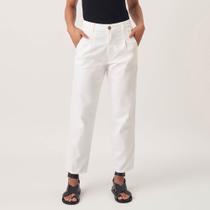 Calça Jeans Color Mom Cintura Alta e Pregas