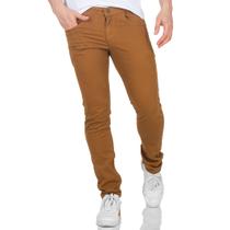 Calça Jeans Color Slim Masculina Caramelo Casual Premium - Zafina