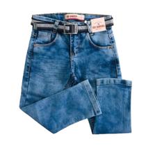 Calça Jeans com Cinto Juvenil Masculina Coleção Inverno 2024 de Menino 121508