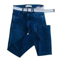 Calça Jeans com Cinto Juvenil Masculina Coleção Inverno 2024 de Menino 121508 Calça Jeans com Cinto Juvenil Masculina Coleção Inverno 2024 de Menino 121508