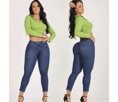 Calca jeans com elastano feminina tamanho 42 adulto