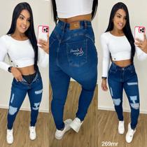 Calça Jeans com Elastano lycra Super Lipo Feminina Skinny