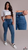 Calça jeans com elástico