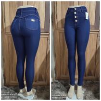 Calça jeans com lacra 4 botons