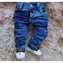 calça jeans com lycra P M G infantil bebê calça jeans recém nascido Tamanho P M G 1 2 3 anos nenê be