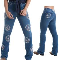 Calça Jeans Country Azul Feminina West Dust Bootcut - Ref.CL27912