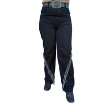 Calça Jeans Cowboy Franja Preto Brand Western Cor:PretoTamanho:36 Calça Jeans Cowboy Franja Preto Brand Western Cor:PretoTamanho:36